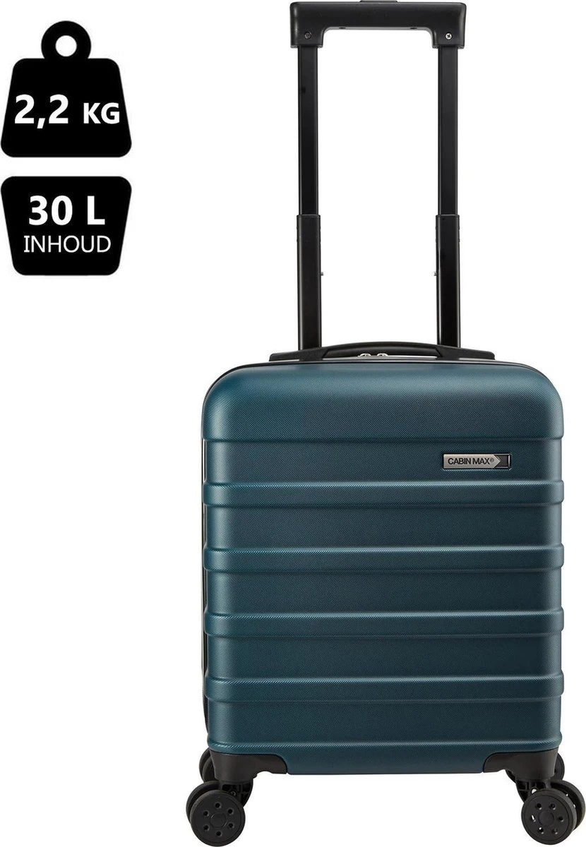 CabinMax Handbagage Koffer - Trolley 30L - Harde Reiskoffer - 45x36x20cm - Lichtgewicht - Groot Capaciteit - Endless Sea - Afbeelding 8