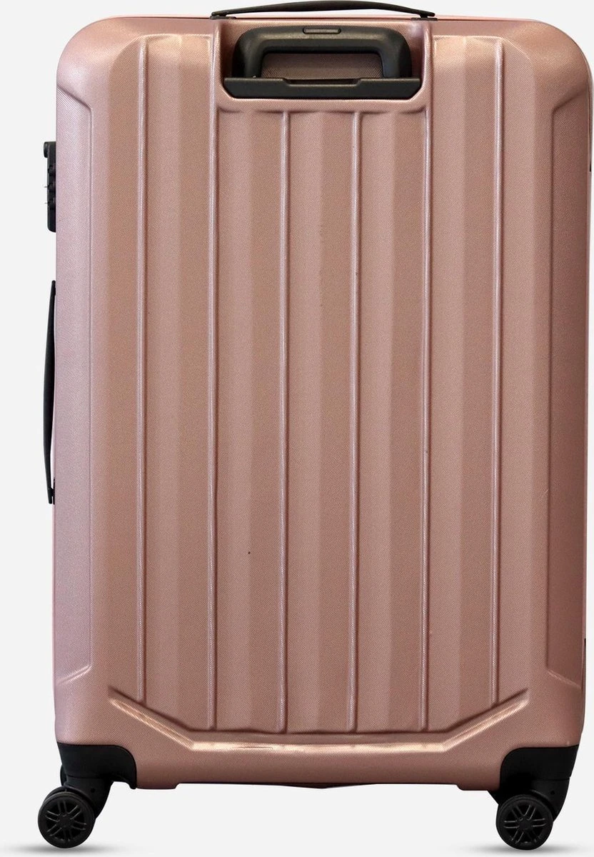 ©TROLLEYZ - Bali No.22 - Reiskoffer 78cm Met TSA Slot - Dubbele Wielen - 360° Spinners - 100% ABS - Reiskoffer In Cosmopolitan Pink - Afbeelding 3