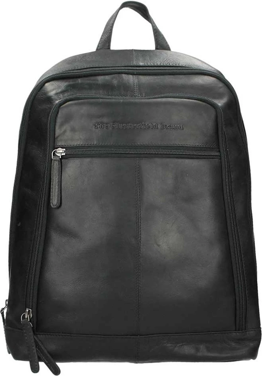 Chesterfield James Leren Laptop Rugzak - 14 Inch - Zwart - Afbeelding 11