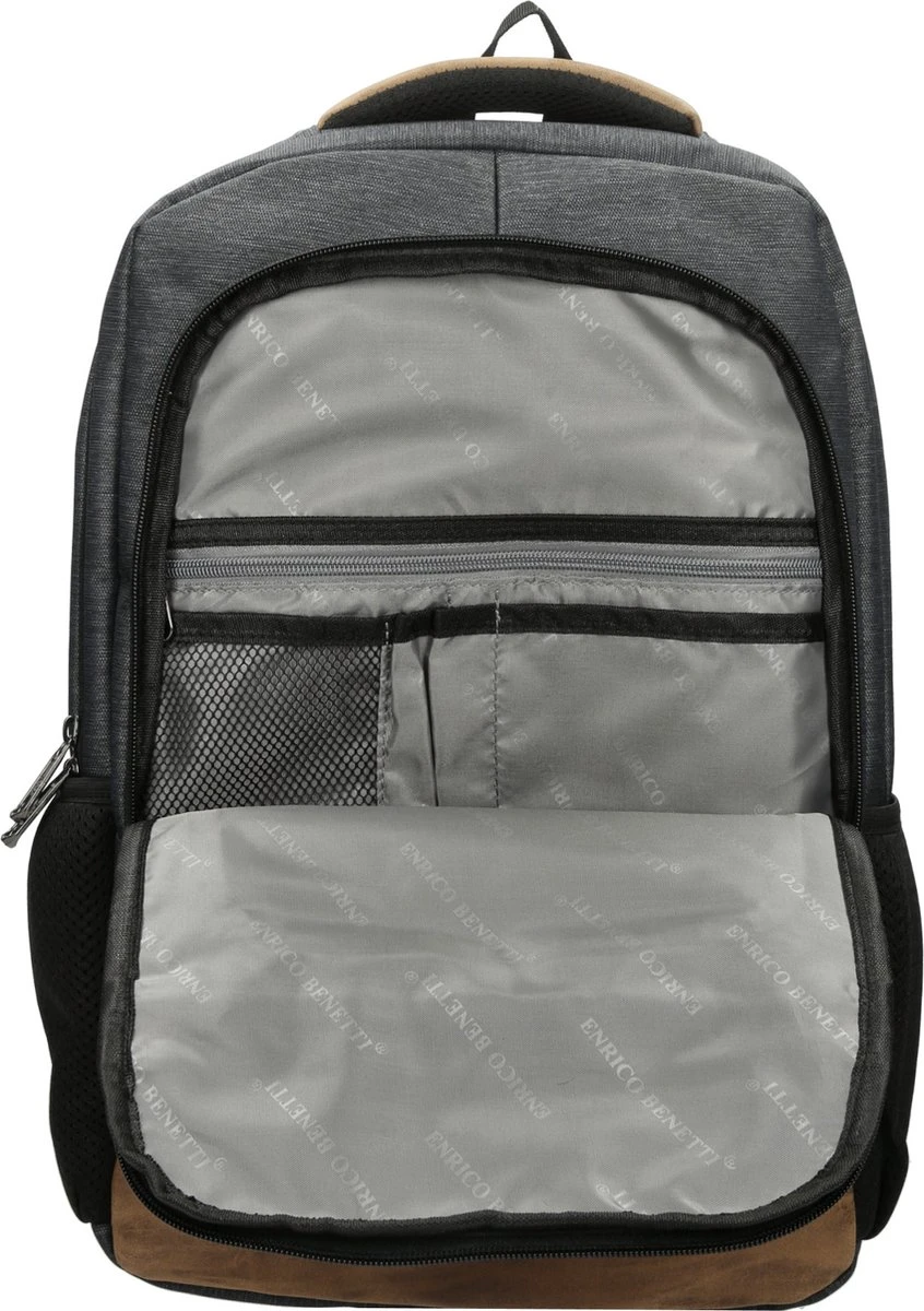 Enrico Benetti München 62120 Laptop Rugzak 17" - Grijs - Afbeelding 6