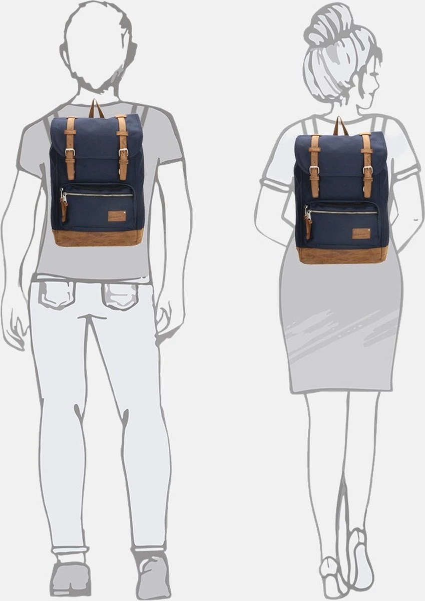 Enrico Benetti Santiago 46162 Laptoprugzak Met 17" Laptopvak - Blauw - Afbeelding 12