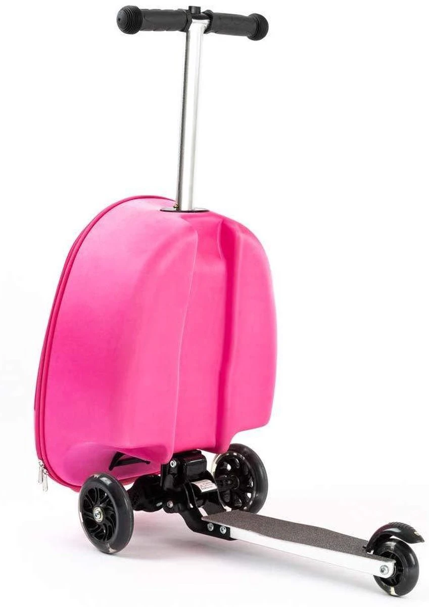 Handbagage Kinderen | Tas Meisje | Roze Uil | Koffer Handbagage | Kinder Koffer Meisjes | Step Meisje | Trolley Kinderen - 50 Kilo - 5 Tot 9 Jaar | Bouncy Box 40x20x25 Cm Incl. Nekkussen Vliegtuig - Afbeelding 5