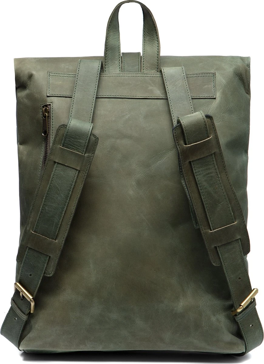 Beocca - Leren Rugzak Mavis Groen - 15" Laptoptas - Afbeelding 3