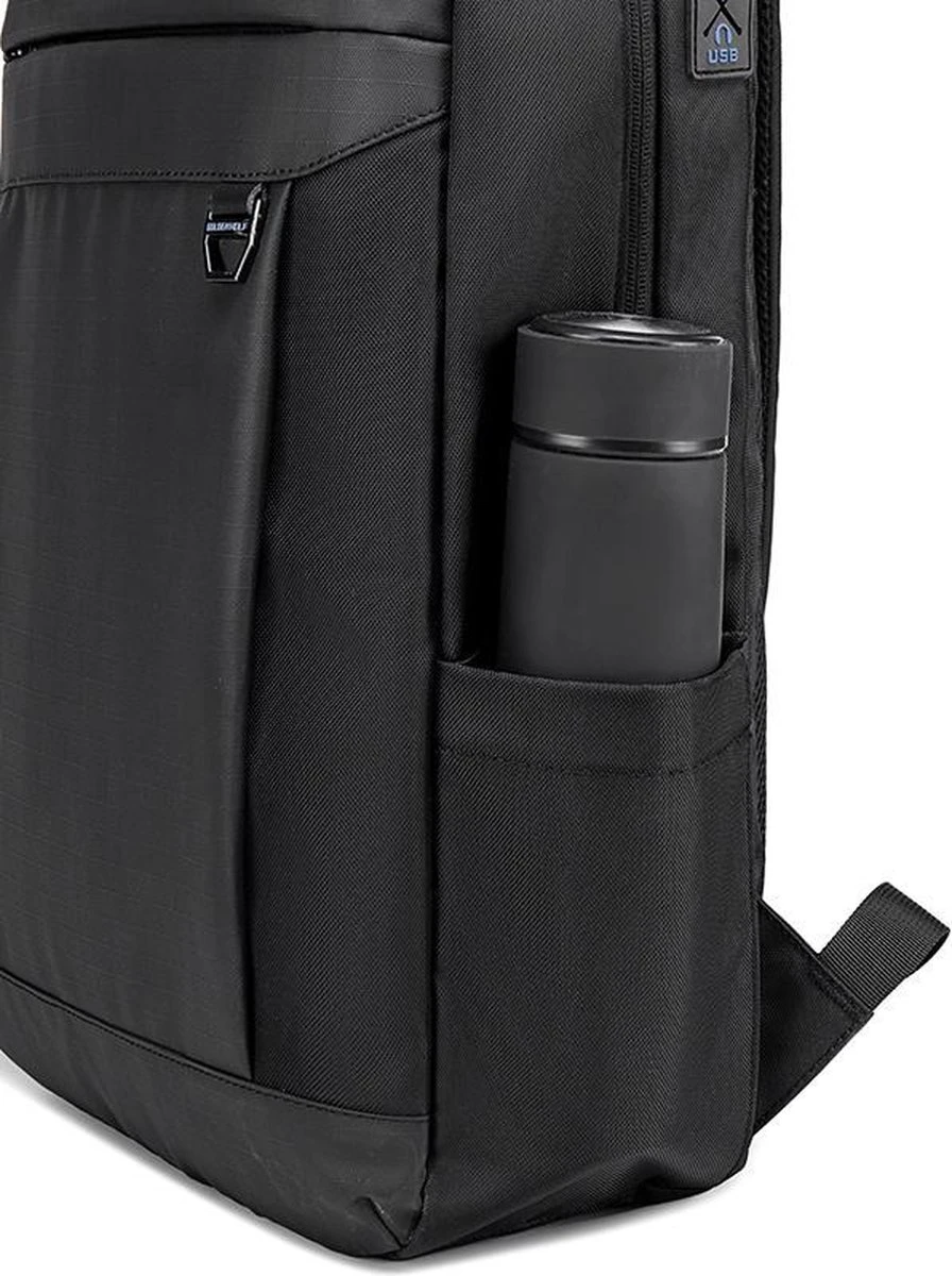 Golden Wolf Rugtas - Rugzak - Laptoptas - Motortas - Zwart - Afbeelding 2