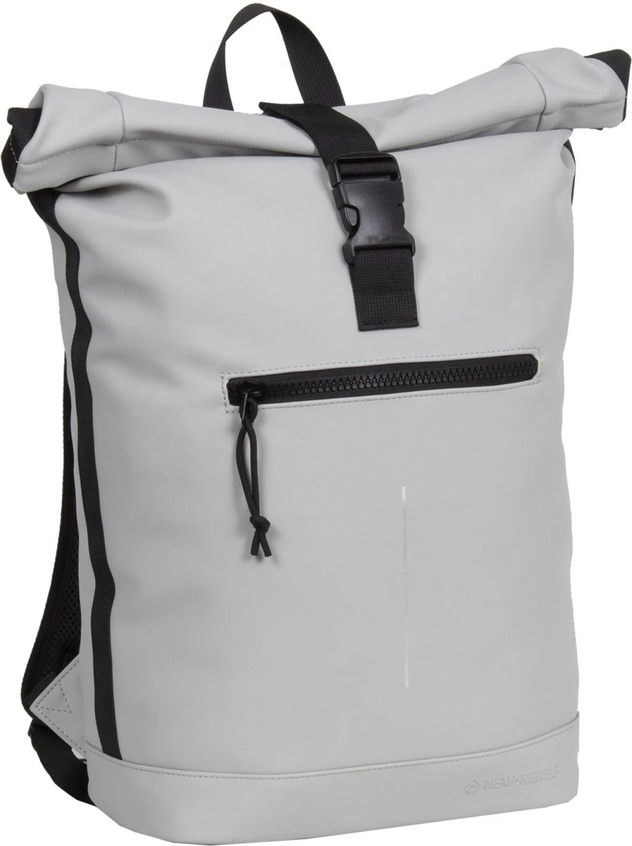 New Rebels® Mart - Rugtas - Grijs - Waterbestendig - Roll-top - 15.6151413121087 - 35x10x46cm - Rugzak / Backpack