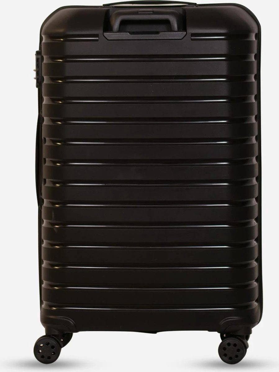 ©TROLLEYZ - Berlin No.11 - Reiskoffer 78cm Met Cijferslot - Dubbele Wielen - 360° Spinners - 100% Polypropyleen - Reiskoffer In Night Black - Afbeelding 3