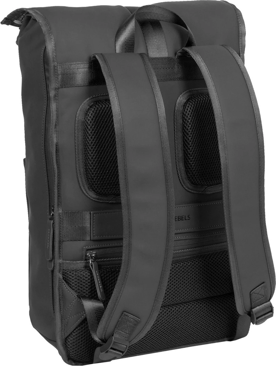New Rebels® William - Rugtas - Zwart - Waterafstotend - 15.6151413121087 - 16L - 28x13x43cm - Rugzak / Backpack - Afbeelding 3
