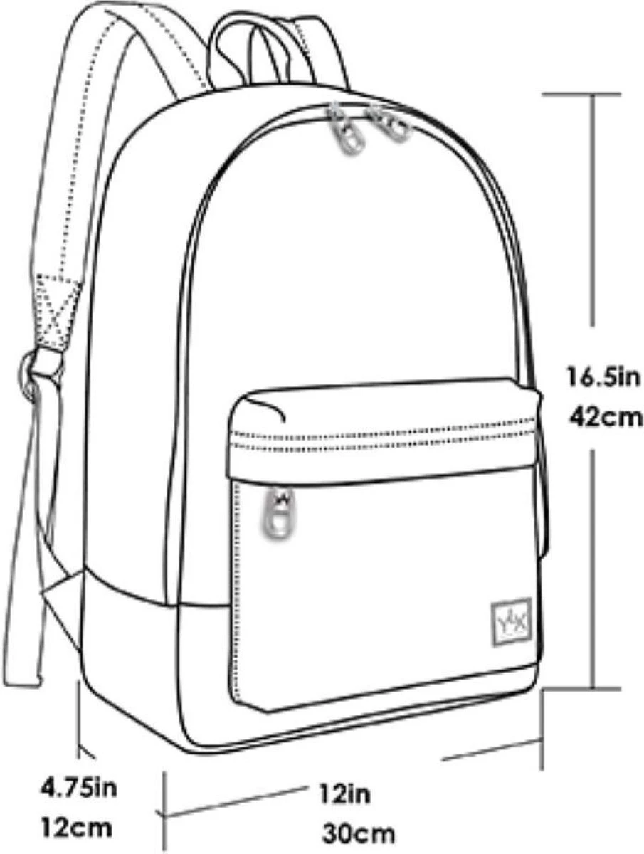 YLX Classic Rugzak. Zwart. Recycled Rpet Materiaal. Gerecyclede Plastic Flessen. Eco Friendly. 15" Laptop Sleeve. Backpack - Schooltas - Mannen - Vrouwen - Middelbare Scholieren - Tieners - Jongens - Meiden - Meisjes - Afbeelding 6