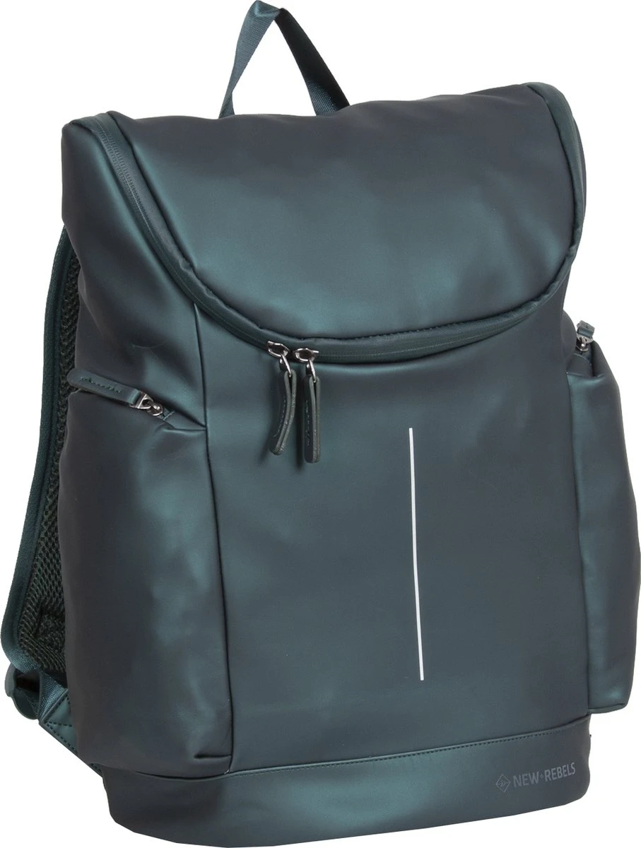 New Rebels® William - Rugtas - Groen - Waterafstotend - 15.6151413121087 - 28x15x43cm - Rugzak / Backpack