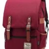 Veran Rugtas - Rugzak - 25 Liter - 15,6" Laptopvak - Boekentas - Vintage - Laptop - School - Boekentas - Rood