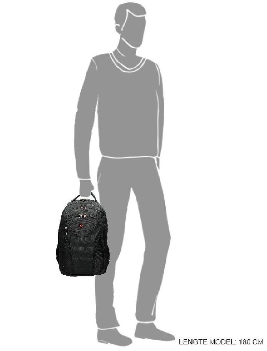 Enrico Benetti Cornell - Laptoprugzak 17 Inch - Zwart - Afbeelding 6