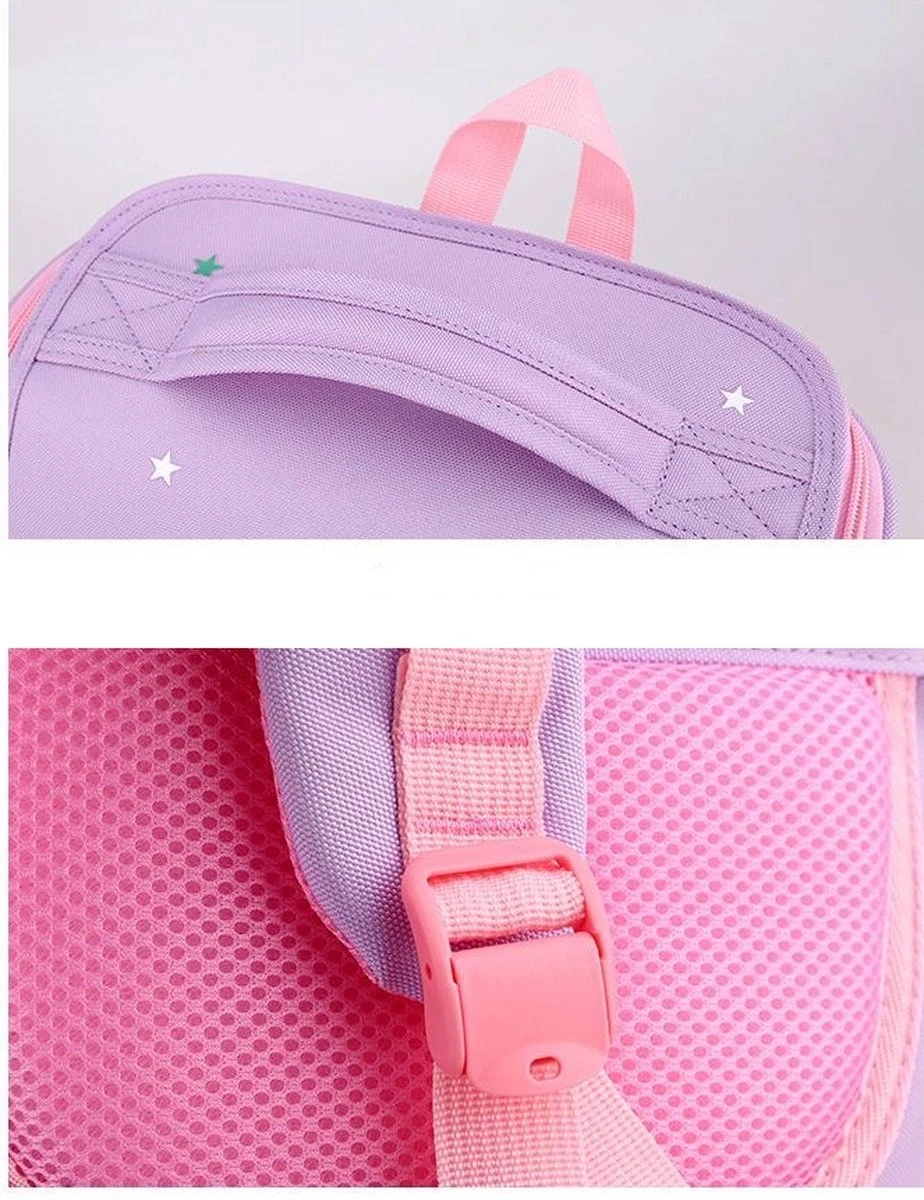 Kinder Rugzak - Rugtas Voor Meisjes - Kleuter - Peuter - Schooltas Basisschool - Eenhoorn Roze - Afbeelding 5