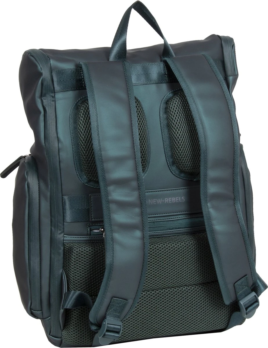 New Rebels® William - Rugtas - Groen - Waterafstotend - 15.6151413121087 - 28x15x43cm - Rugzak / Backpack - Afbeelding 9