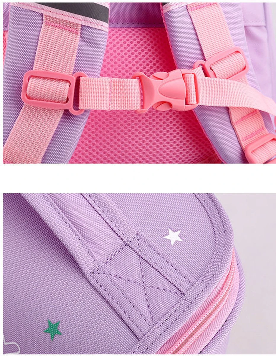 Kinder Rugzak - Rugtas Voor Meisjes - Kleuter - Peuter - Schooltas Basisschool - Eenhoorn Roze - Afbeelding 2