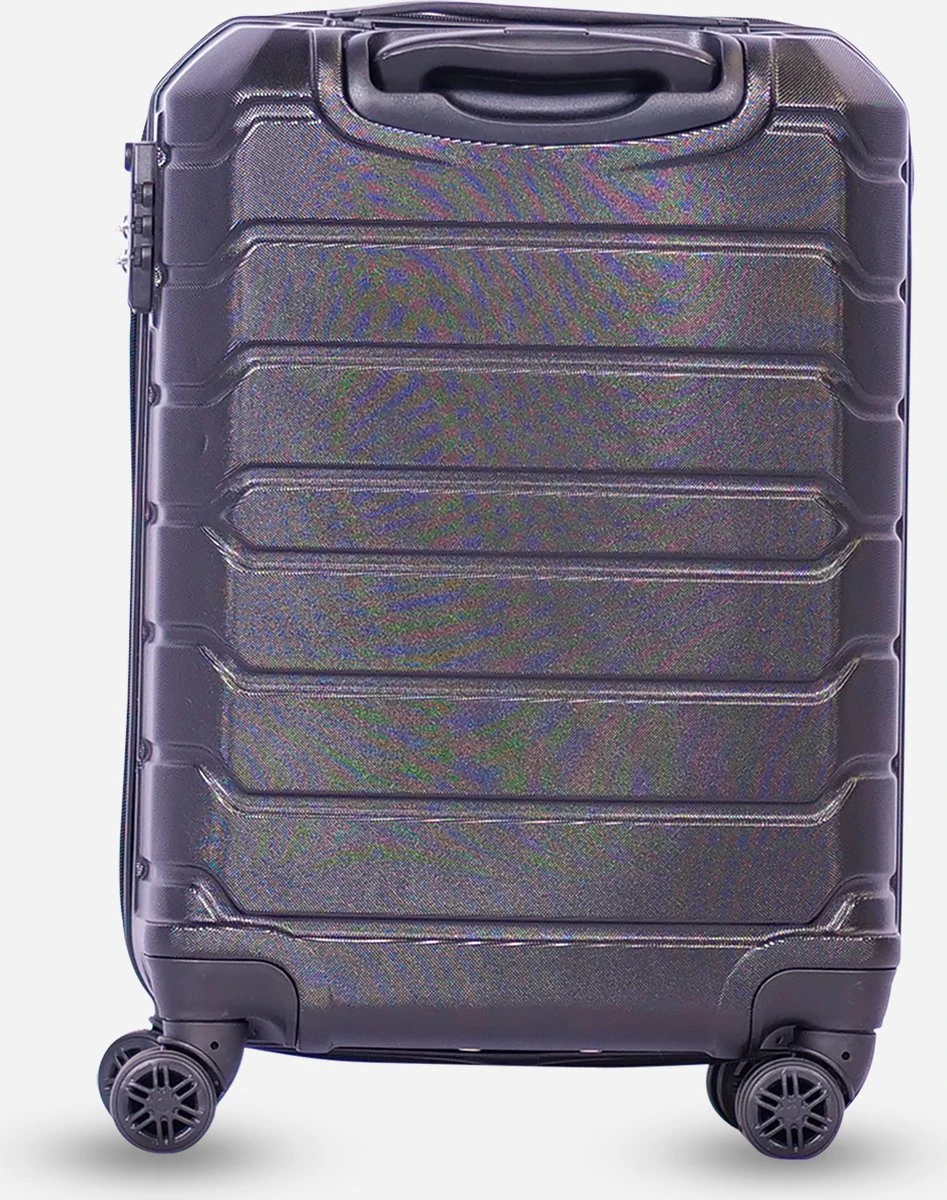 ©TROLLEYZ - Amsterdam LEGACY No.9 - Trolley - 55cm Met TSA Slot - Dubbele Wielen - 360° Spinners - 100% ABS - Handbagage Koffer In Night Black - Afbeelding 3