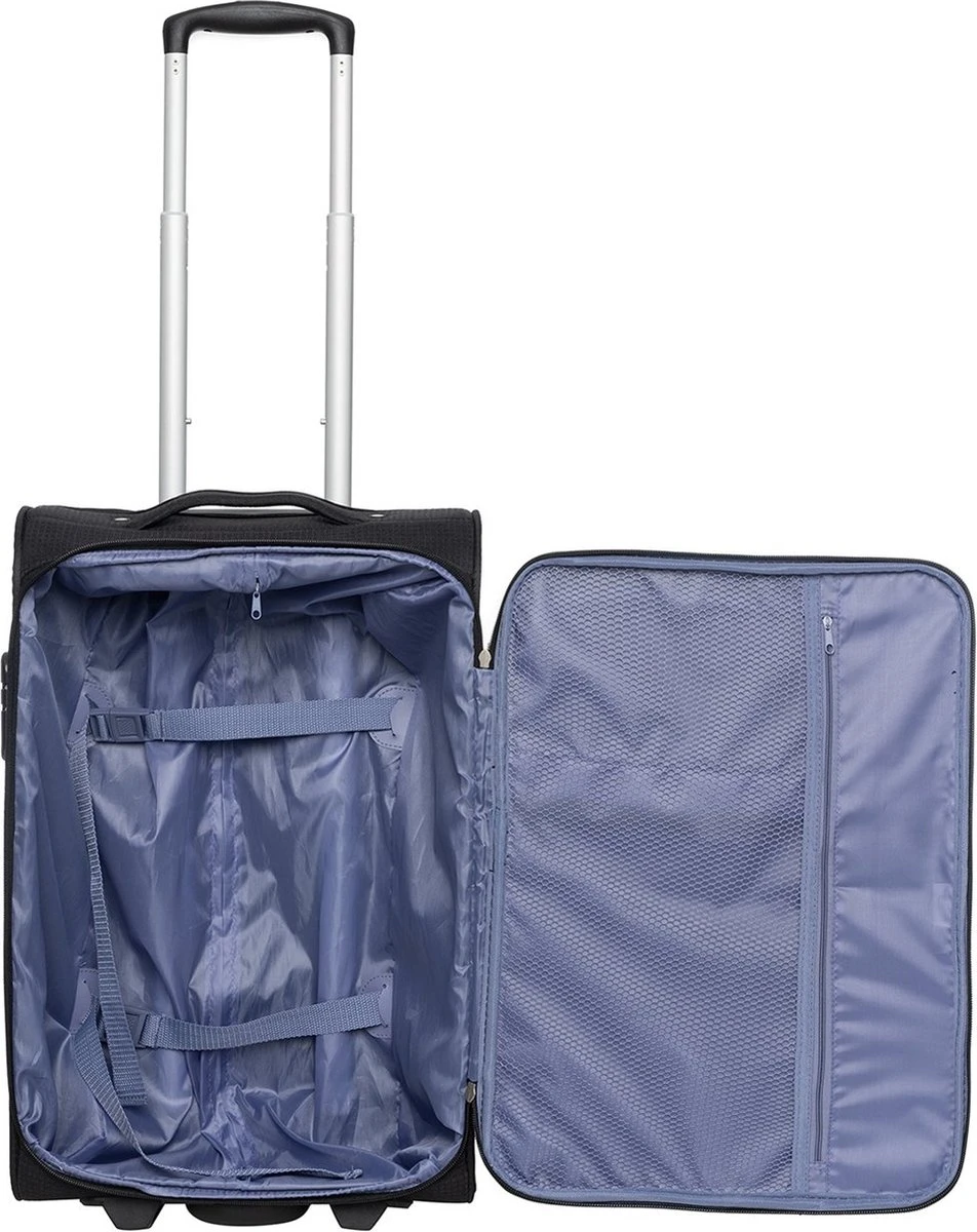 Travelbags Handbagage Zachte Koffer / Trolley / Reiskoffer - The Base - 55 Cm - Zwart - Afbeelding 4