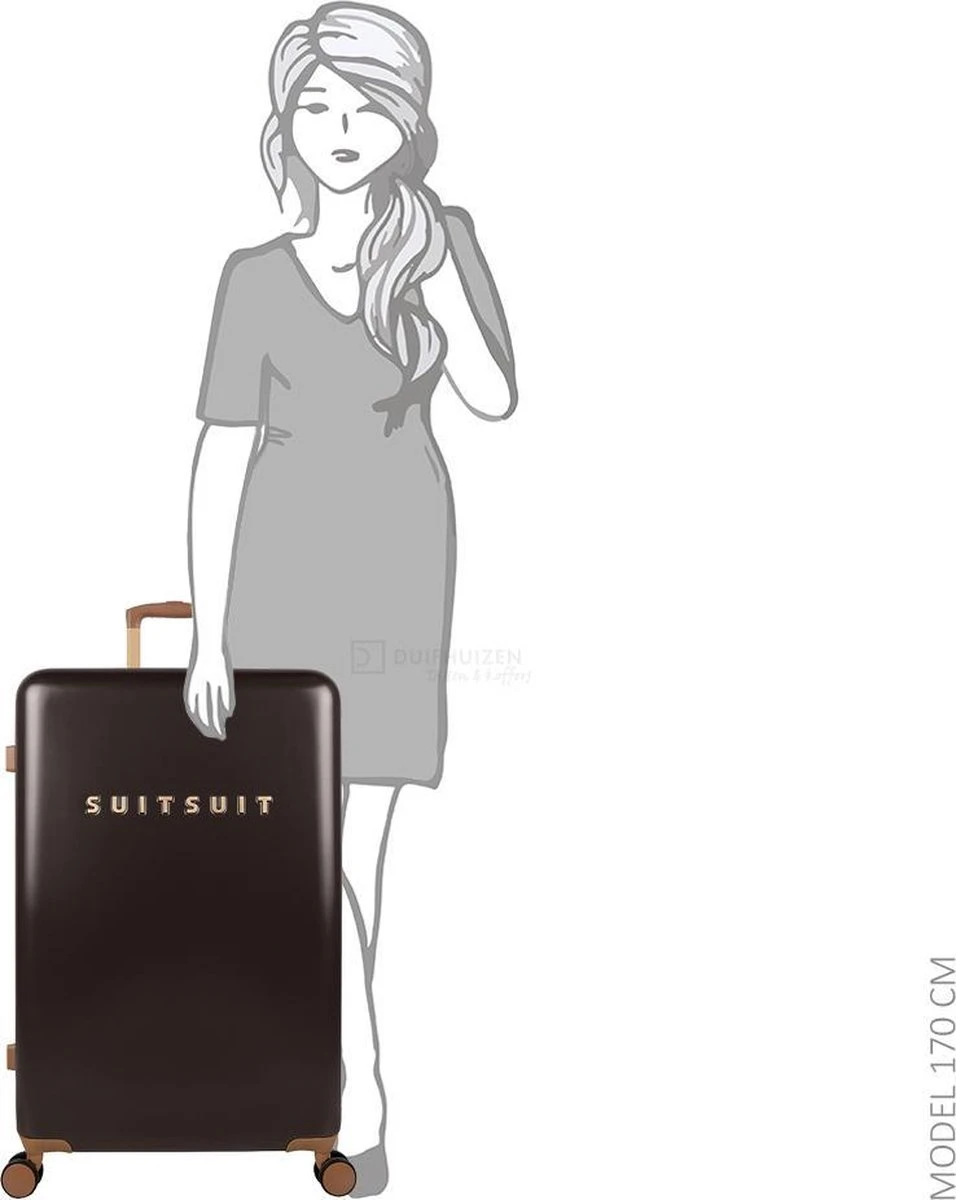SUITSUIT - Fab Seventies Classic - Espresso Black - Reiskoffer (76 Cm) - Afbeelding 10
