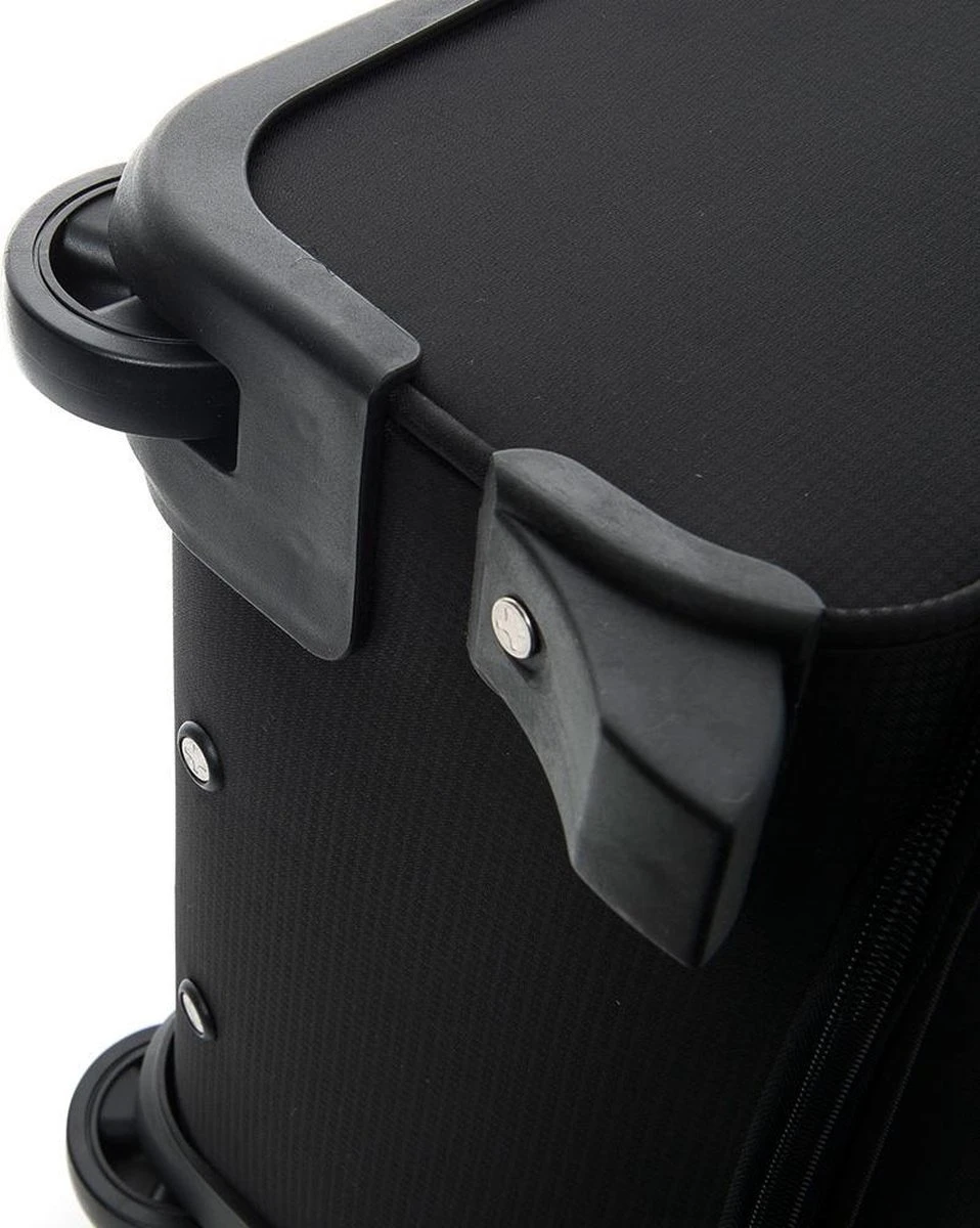 Decent Handbagage Koffer / Trolley / Reiskoffer - 50 Cm - 35 Liter - Polyester - Super-Light - Zwart - Afbeelding 17