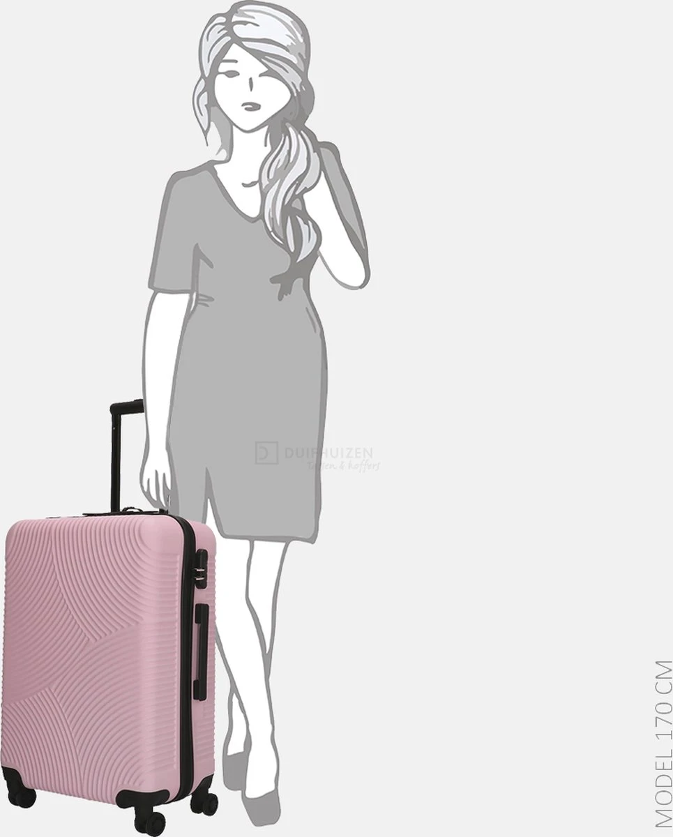 Enrico Benetti Koffer / Trolley / Reiskoffer - 65 X 41 X 25 Cm - 68 Liter - ABS - Maat M - Louisville - Roze - Afbeelding 6