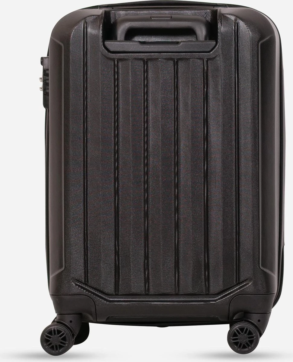 ©TROLLEYZ - Bali No.22 - Trolley - 55cm Met TSA Slot - Dubbele Wielen - 360° Spinners - 100% ABS - Handbagage Koffer In Night Black - Afbeelding 3