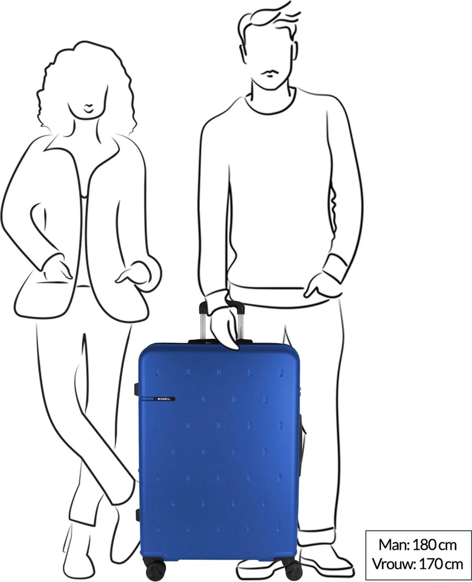 Gabol Harde Koffer / Trolley / Reiskoffer - Open - 77 Cm (XL) - Blauw - Afbeelding 9