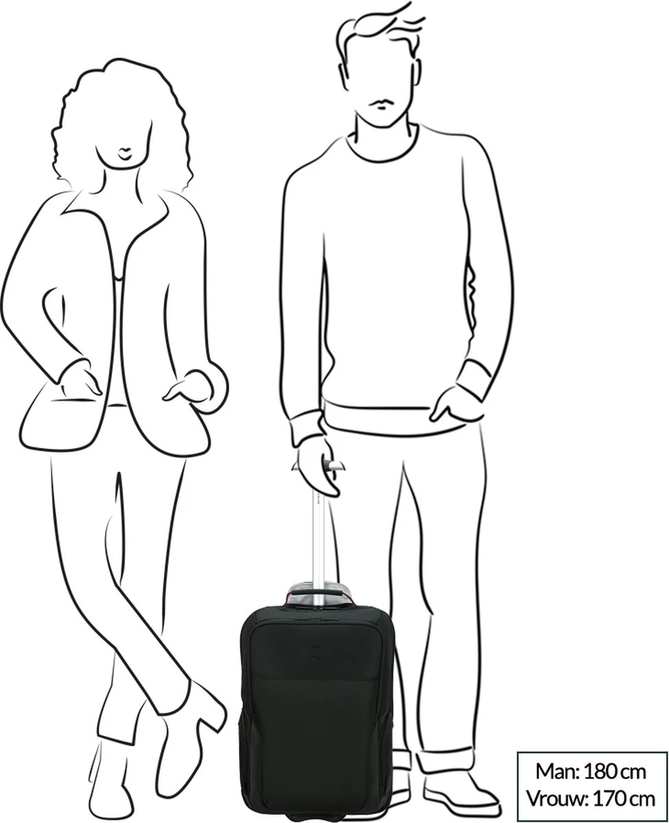 Delsey Parvis Plus Backpack Trolley - 2 Compartments - 17,3 Inch - Black - Afbeelding 6