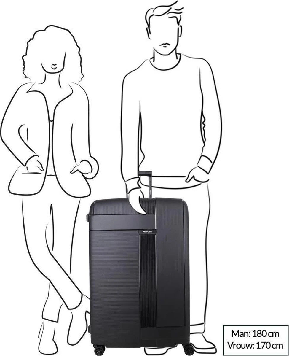 Decent Transit Large Koffer - 82 Cm - Rood - Afbeelding 10