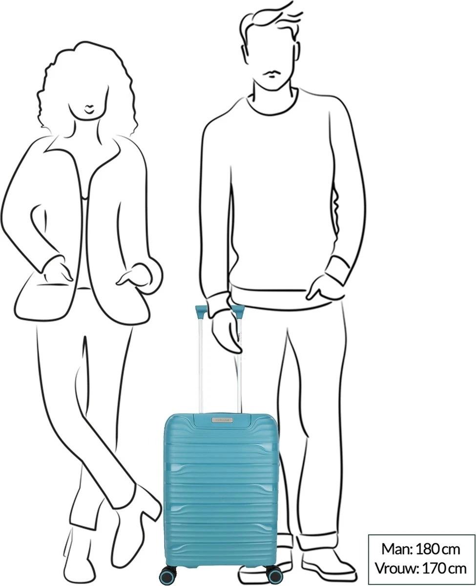 Decent EXPLORER PP Handbagage Trolley 55 Cm - 38 Liter - Pink - Afbeelding 13