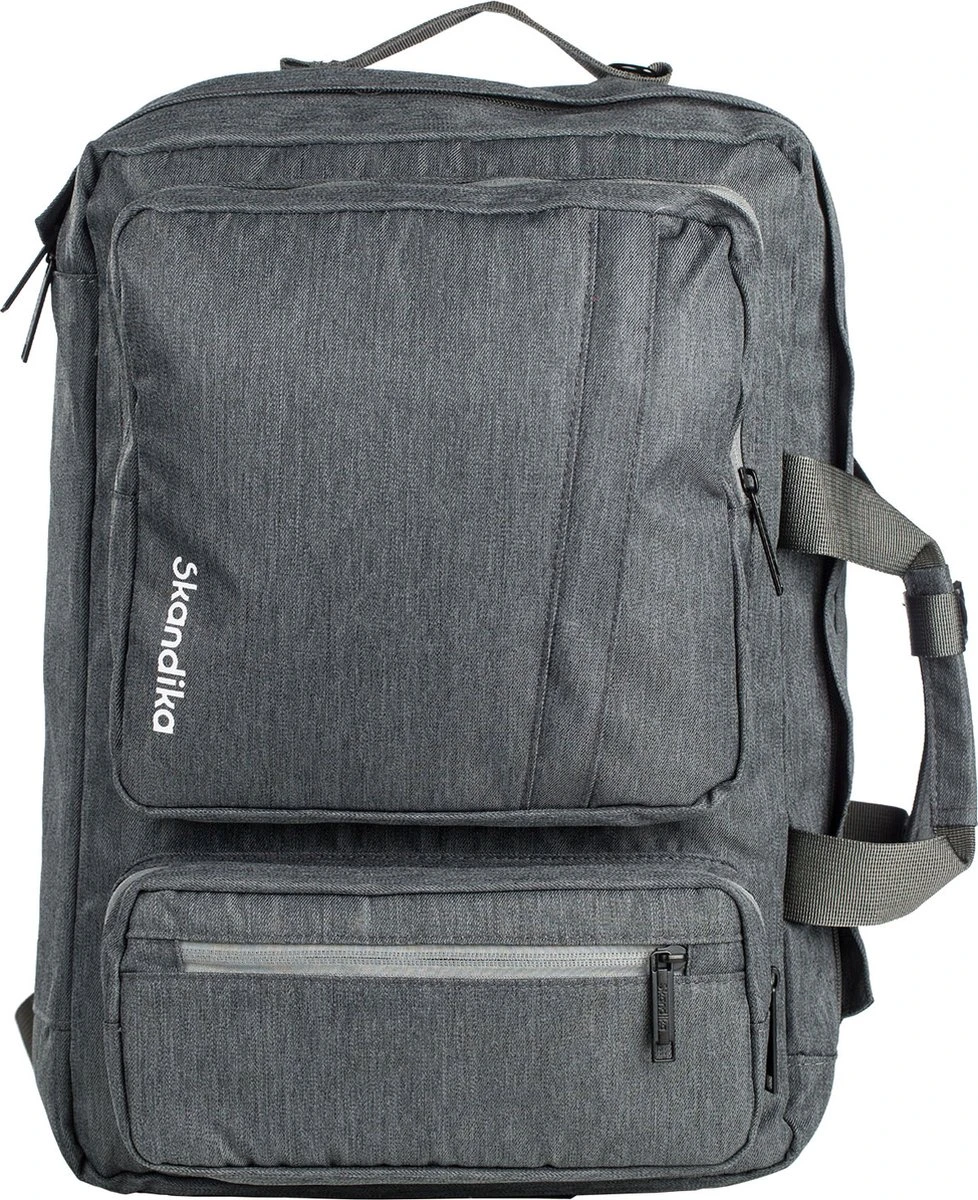 Skandika Levande Rugzak – Laptoptassen - Rugzak Dames – Rugzak Heren - Urban Style Ontwerp Rugtas – Daypack - Messenger Bag - Business Laptop Bag Reistas - Waterafstotend – 35 X 11 X 48 Cm (L X B X H) – 20 Liter - Voor School & Reizen – Grijs
