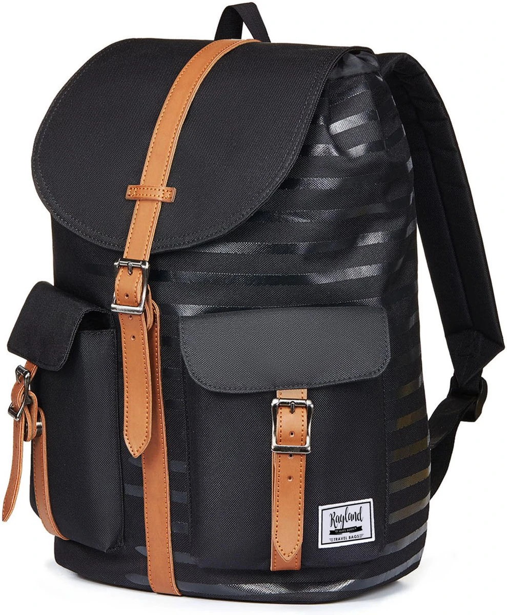 Rayland Rugzak Met 15 Inch Laptopvak - Rugzak Laptop - Rugzak Voor School - Rugzak Heren - Rugzak Vrouwen - Travel Bag Voor School Werk Reizen Camping - A-Kwaliteit